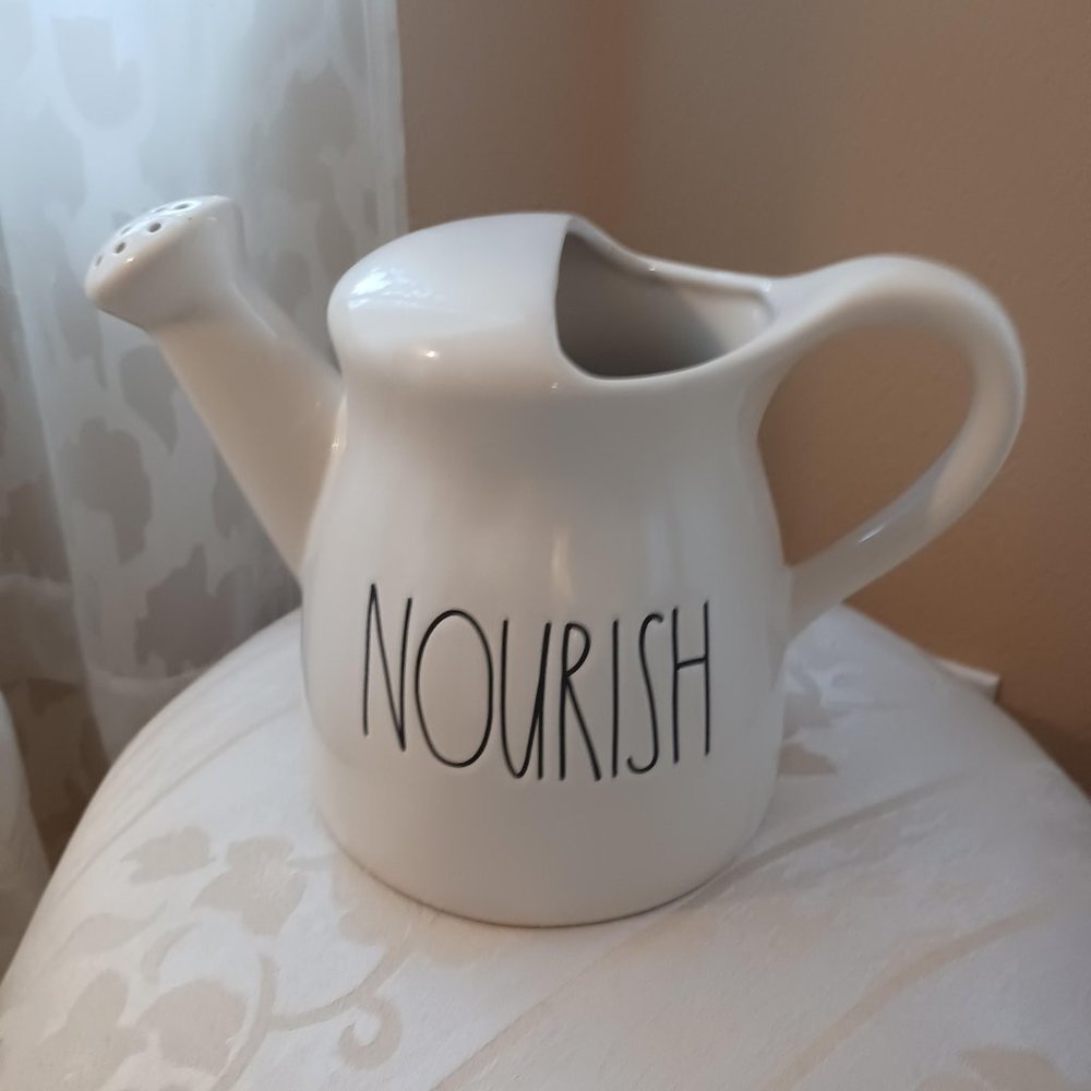 RAE DUNN "NOURISH" Watering Can